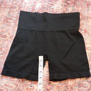 Colsie High-Waist Ribbed Biker Shorts - Black - Juniors' Small